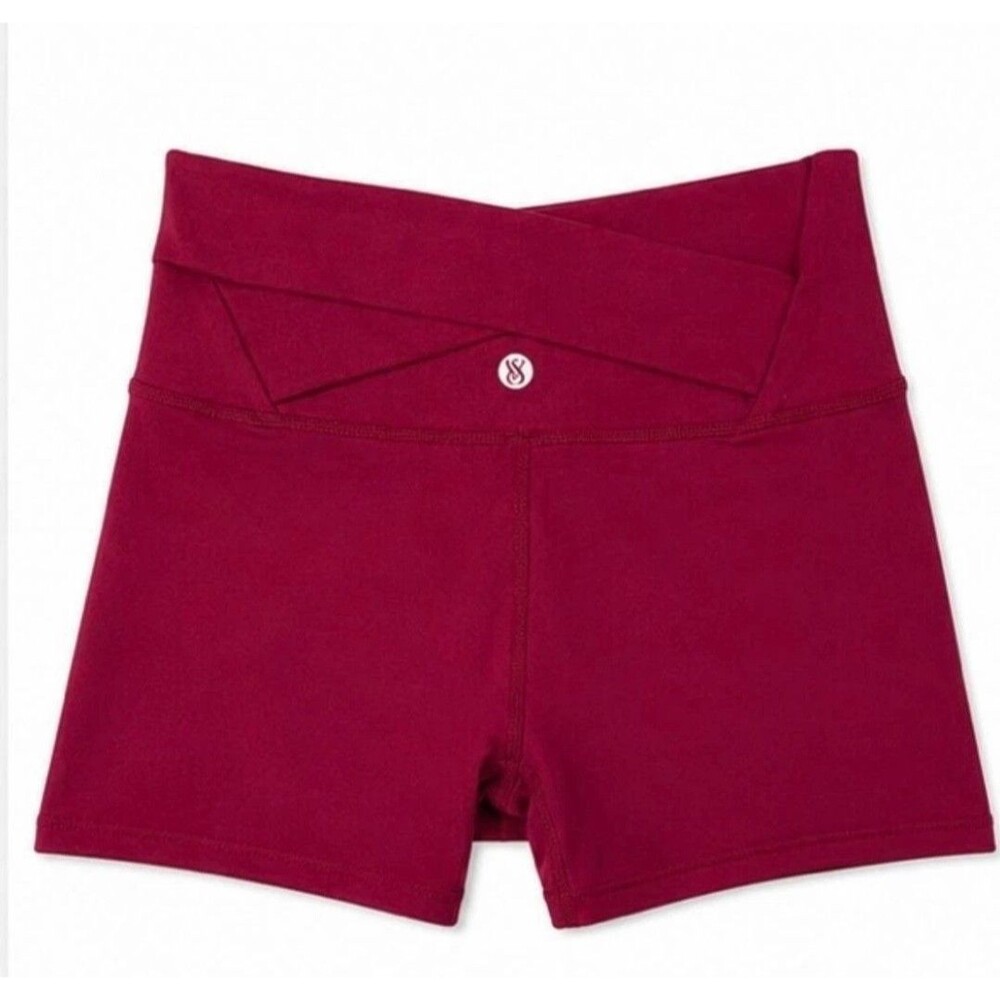 Victoria’s Secret VSX Ultra High Rise Shortie Shorts S Wine Berry NWT B23